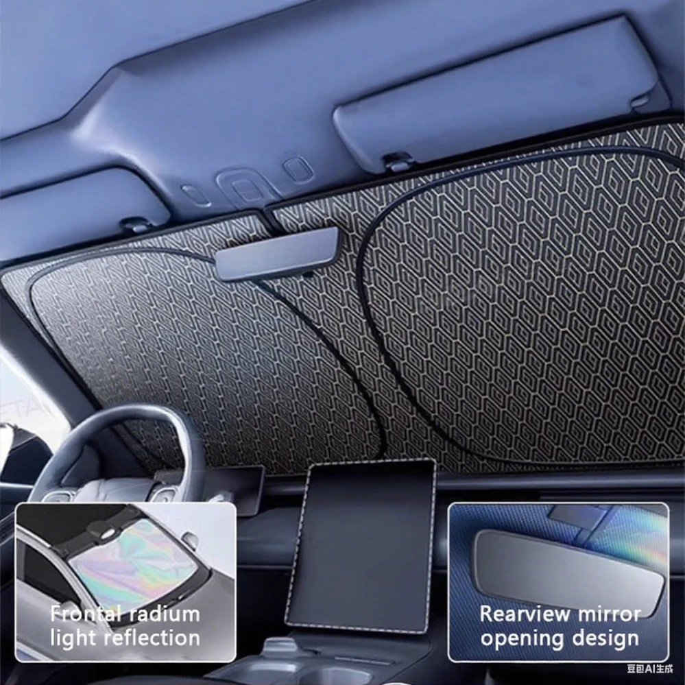 5-Layer Windshield Sun Shade Cover for Car Sun Protection Curtain Sunshade Foldable Storage Universal for Sedan Suv Mpv