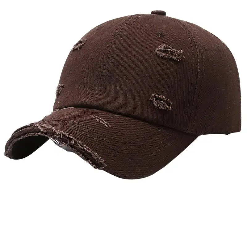 Modische Retro-Baseballkappen mit Waschung und Löchern, Hip-Hop-Snapback-Schirmmützen, Sonnenhüte für Damen und Herren – Detail 6