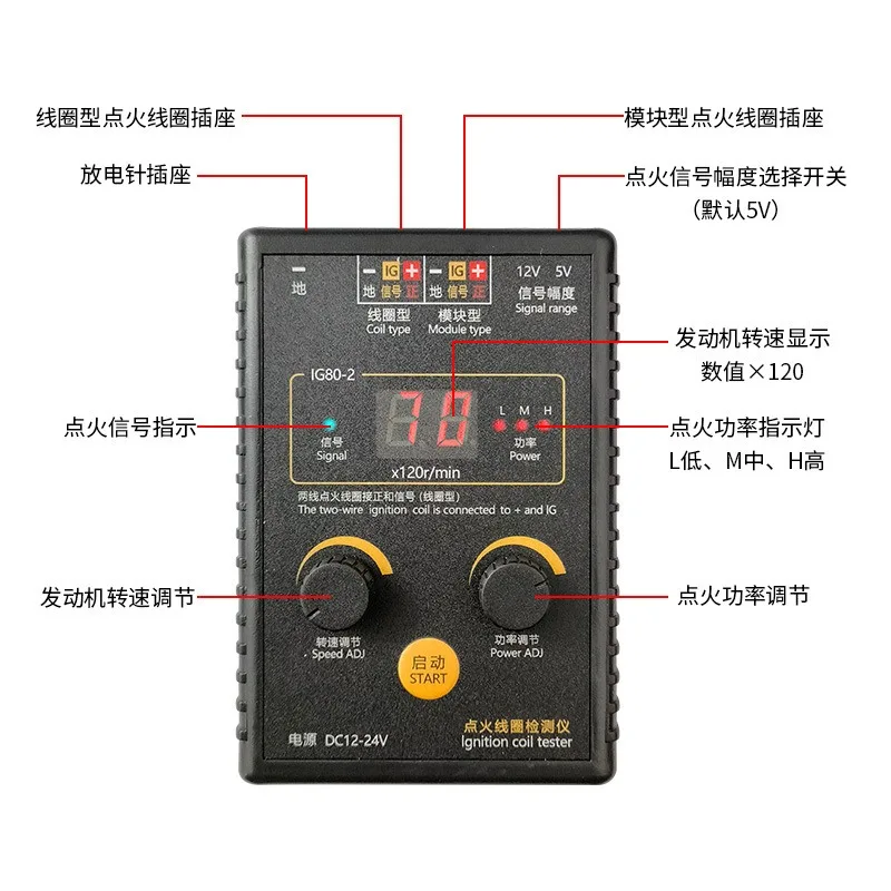Ignition Coil Tester for Automobile, Car Ignition Coil Detector Diagnostic Tool