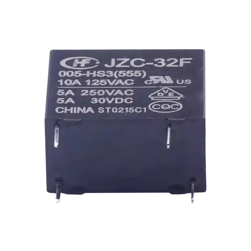 2PCS JZC-32F-005-HS JZC-32F-012-HS JZC-32F-024-HS 5V 12V 24V 10A 4PIN RELAY
