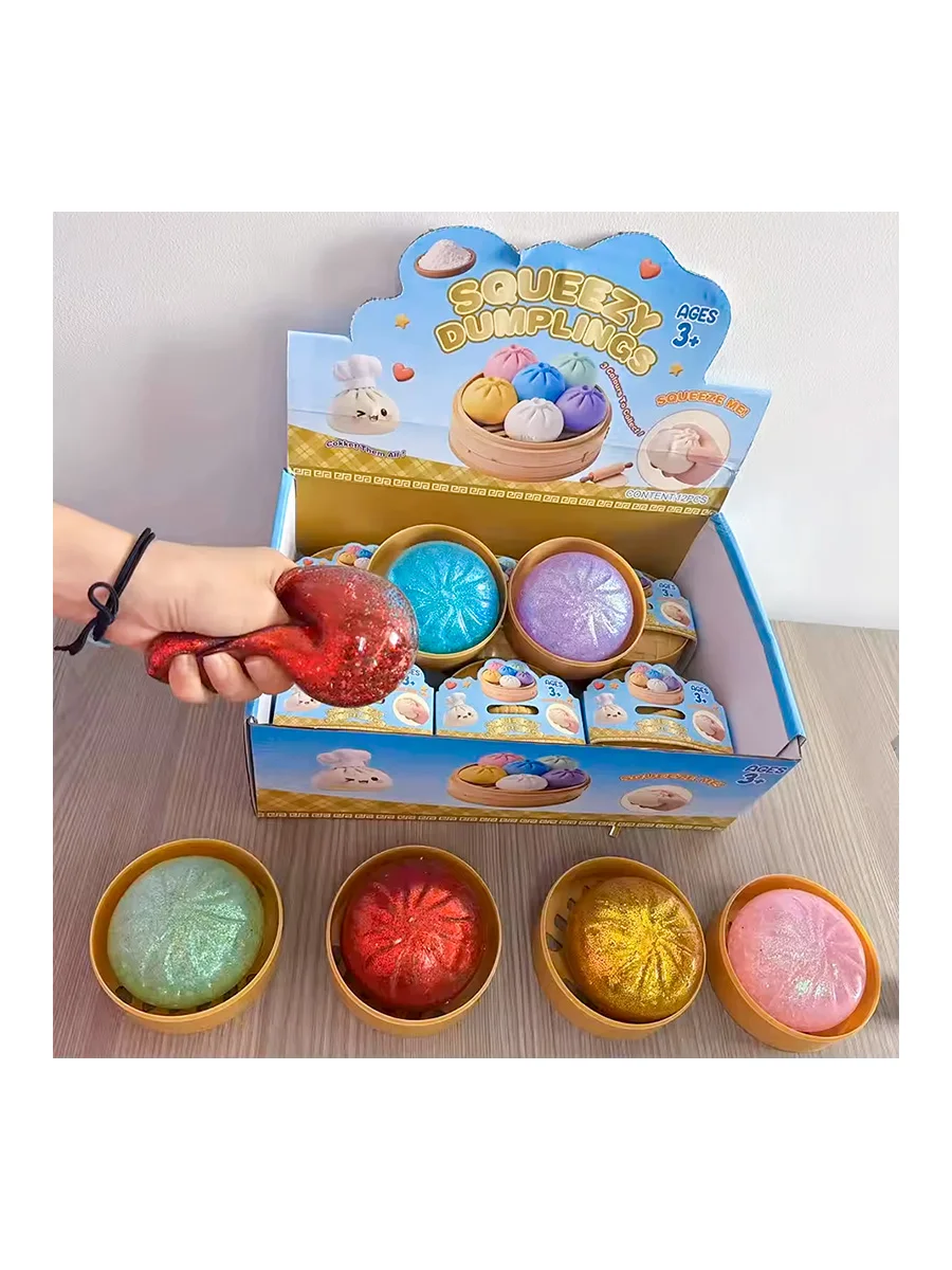 Grote Dumpling Squishy Stressballetjes met Stoomfunctie Herbruikbare Rebound Knijpverlichters Speelgoed Deegbal Kantoor Cadeaus - afbeelding 2