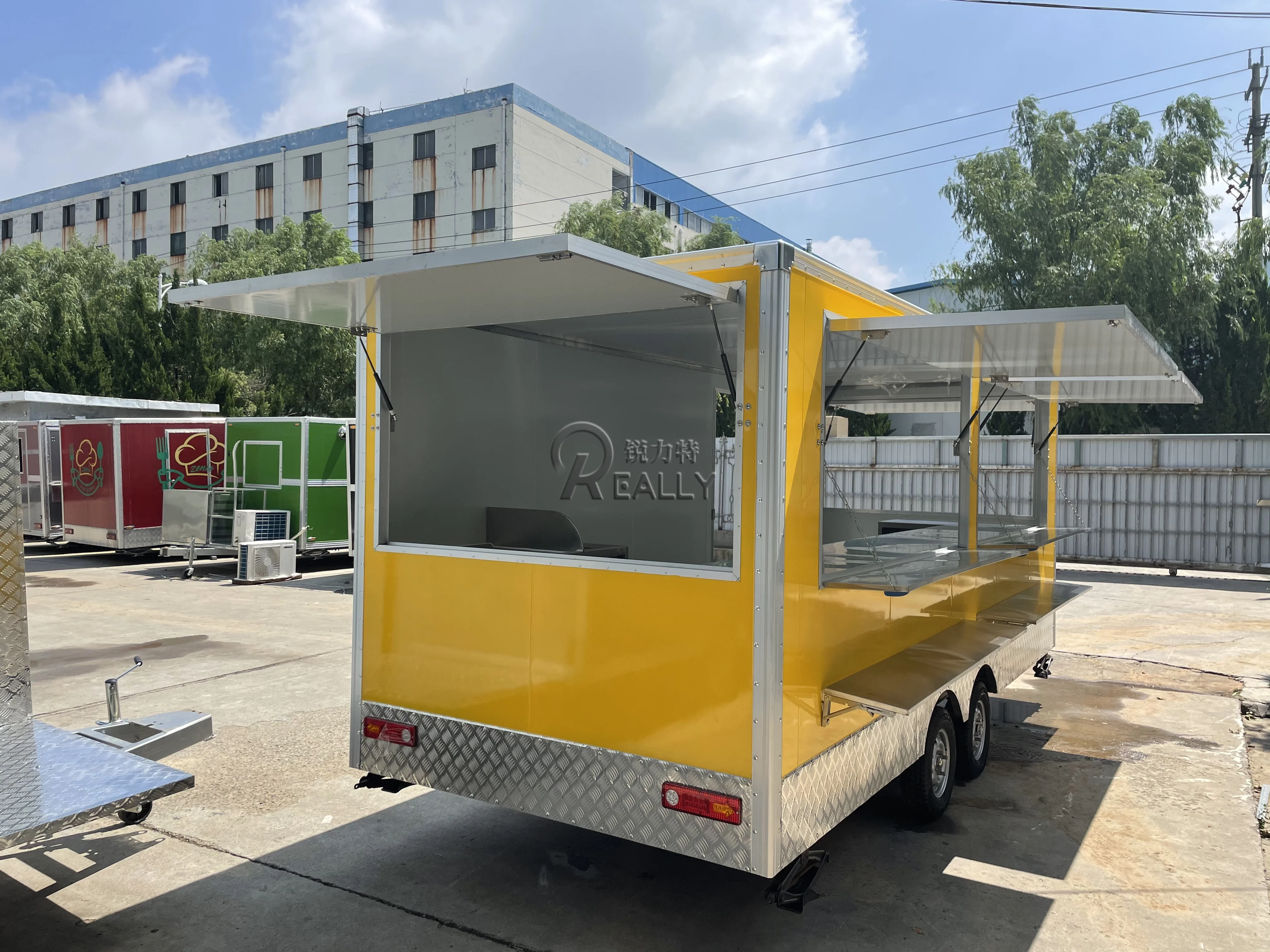 Street Snack Vending Equipment Coffee Food Trailer Hot Dog Carts Mobile Food Trucks for sale