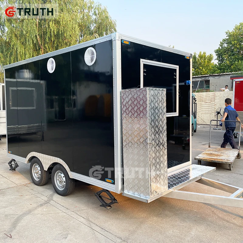 

Truth Multifunctional Customizable Popular Street Food Truck With Full Kitchen Street Food Cars Fast Van Smoothie Food Trailer