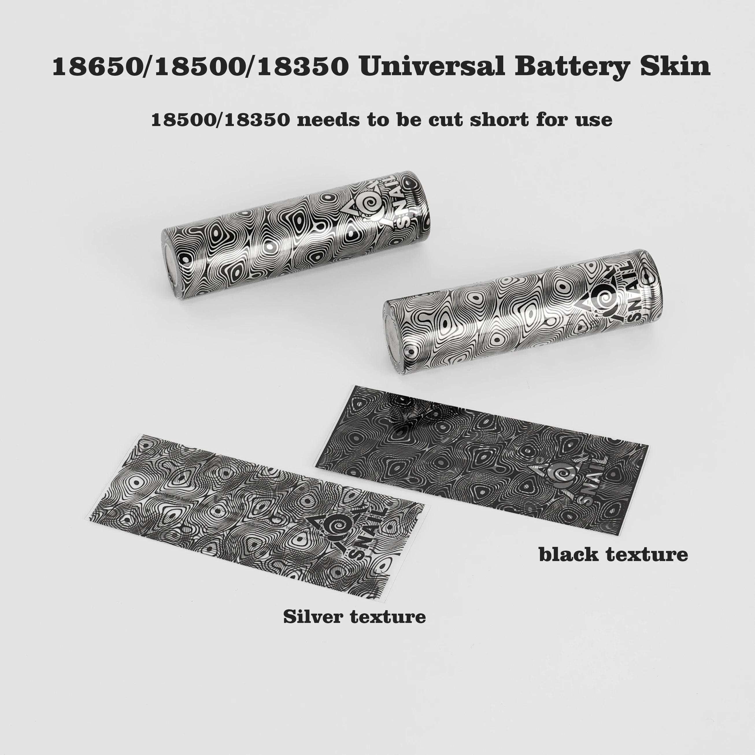 10 stks/zak 18650 Lithiumbatterij Warmtekrimpbare Film F-Dama stijl Batterij Huid en atto mod