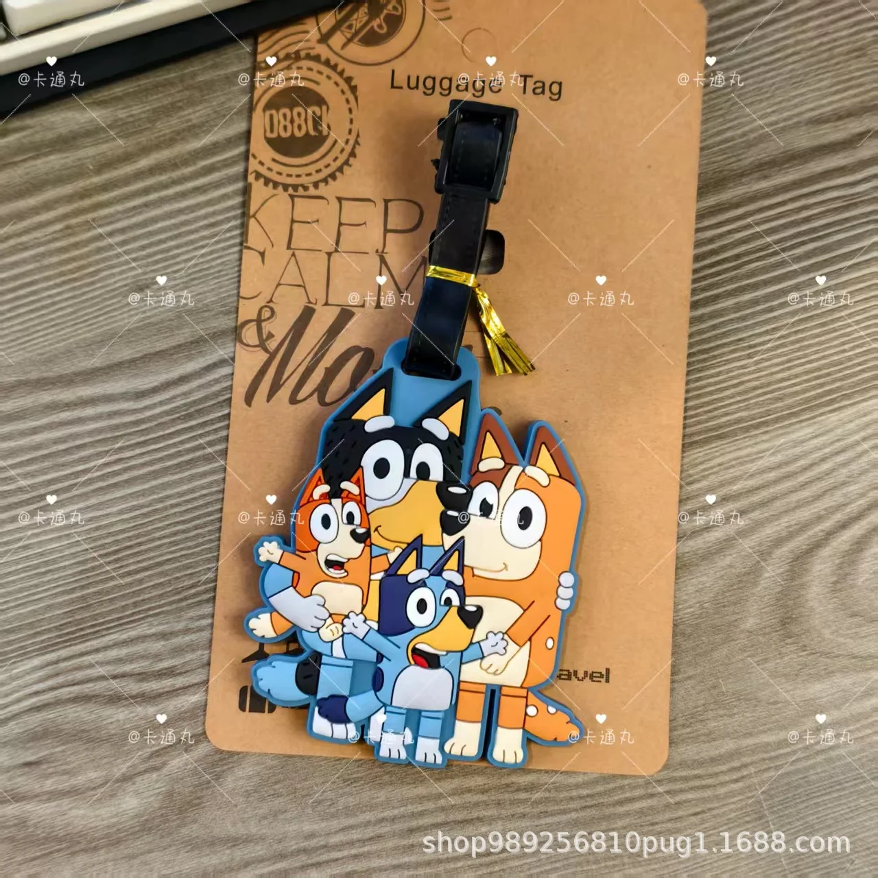 Hot Sale Bluey Bingo PVC Luggage Tags Cute Bingo Muffin Puppy Travel Baggage Pendant Suitcase Decor Accessories