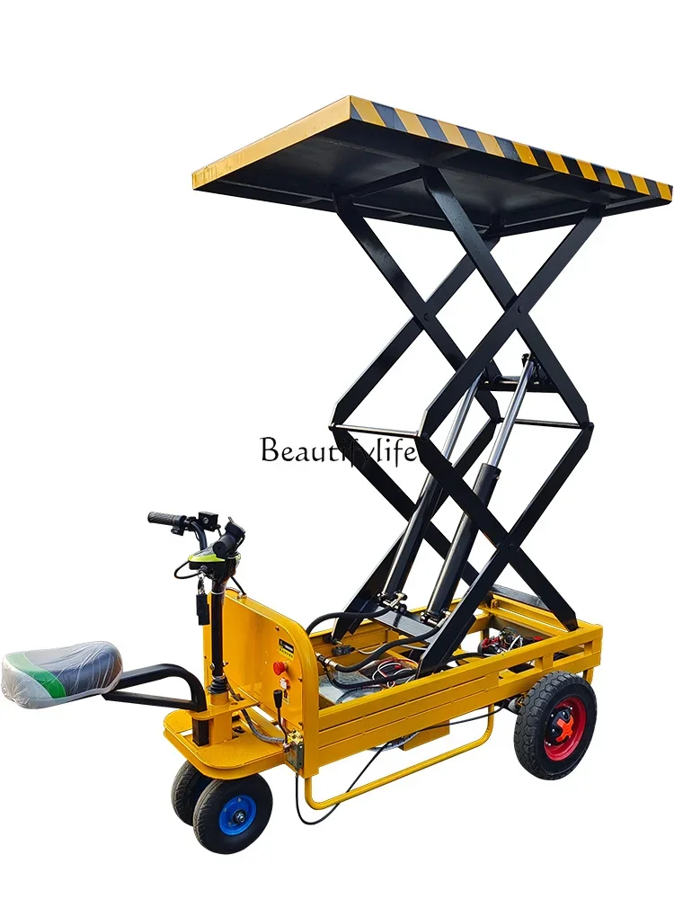 

Electric flatbed truck lifting platform hydraulic hand push truck reversing donkey battery