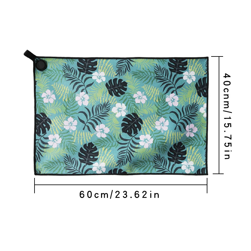 Golf Towel Magnetic 40x60 CM Golf Ball Towel Custom Logo Waffle Pattern Cleaning Towel Microfiber Soft Enduring Quick-Dry Towel