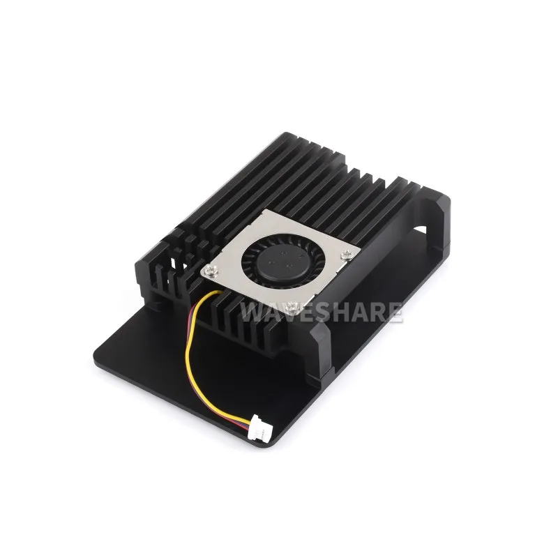 2PCS/LOTS Waveshare PI5-CASE-C Aluminium Alloy Case for Raspberry Pi 5, Dual Cooling Fans