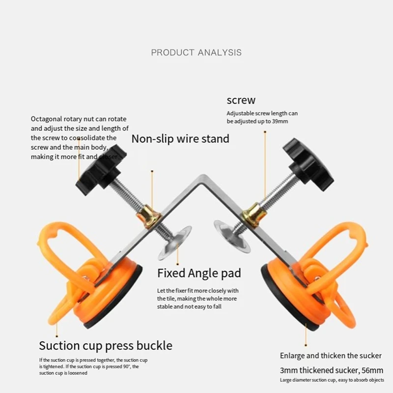 LJL-90 Degree Countertop Seam Setter, Right Angle Stone Setter Installation Tool Stainless Steel