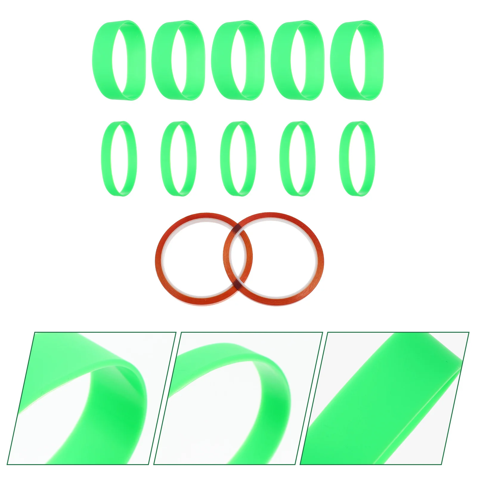 

1 Set Heat Resistant Silicone Bands For Sublimation Tapes Blanks Printing Supplies High Temperature Transfer Tape Elastic Wrap