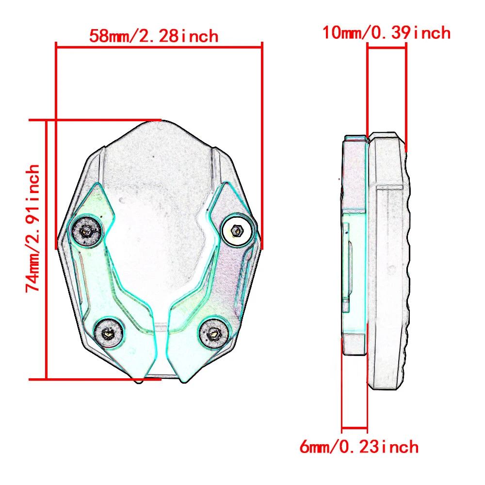 2023 New Motorcycle Accessories Side Stand Enlarge Plate Kickstand Extension For Honda ADV150 ADV350 ADV 150 350 2020 2021 2022