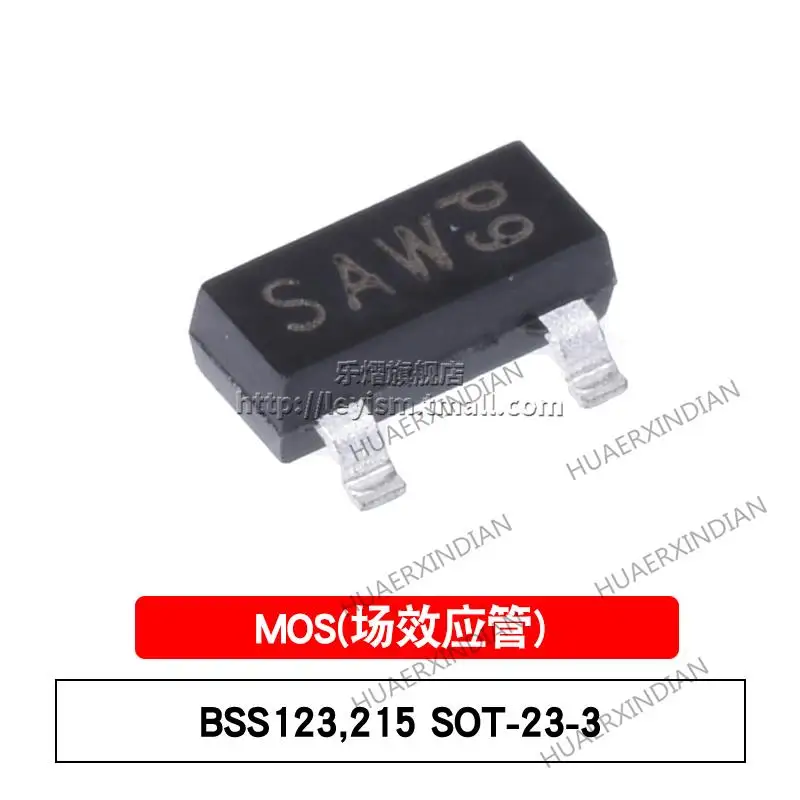 10PCS New and Original BSS123,215 SOT23-3 SAW N 100V/150mA MOS