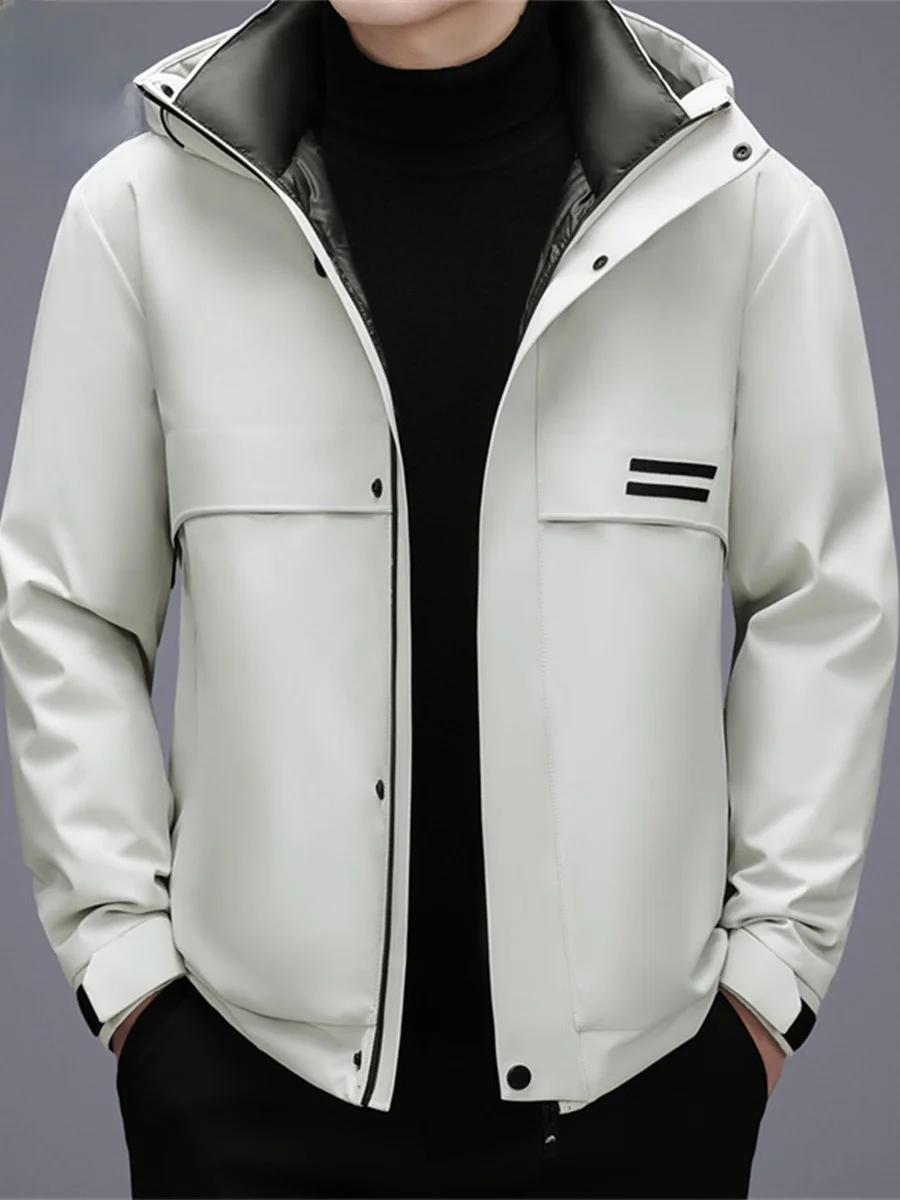 

Мужская утепленная зимняя куртка-пуховик с капюшоном для активного отдыха, повседневная молодежная модель