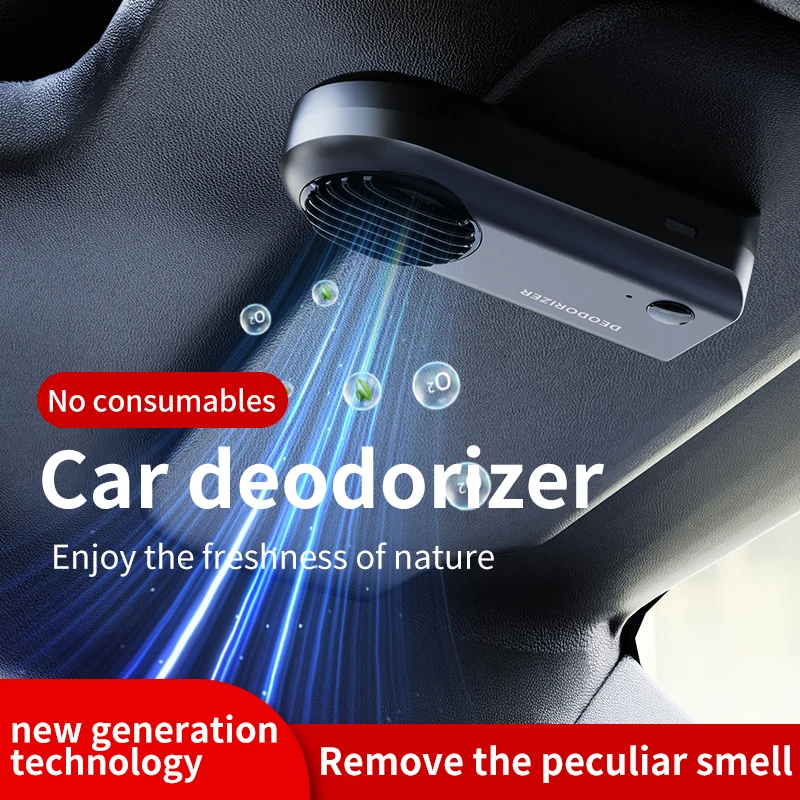 Portable Air Purifier Ozone Generator Cigarette Smoke Rechargeable Multifunctional Odor Removal Filter Car Air Freshener