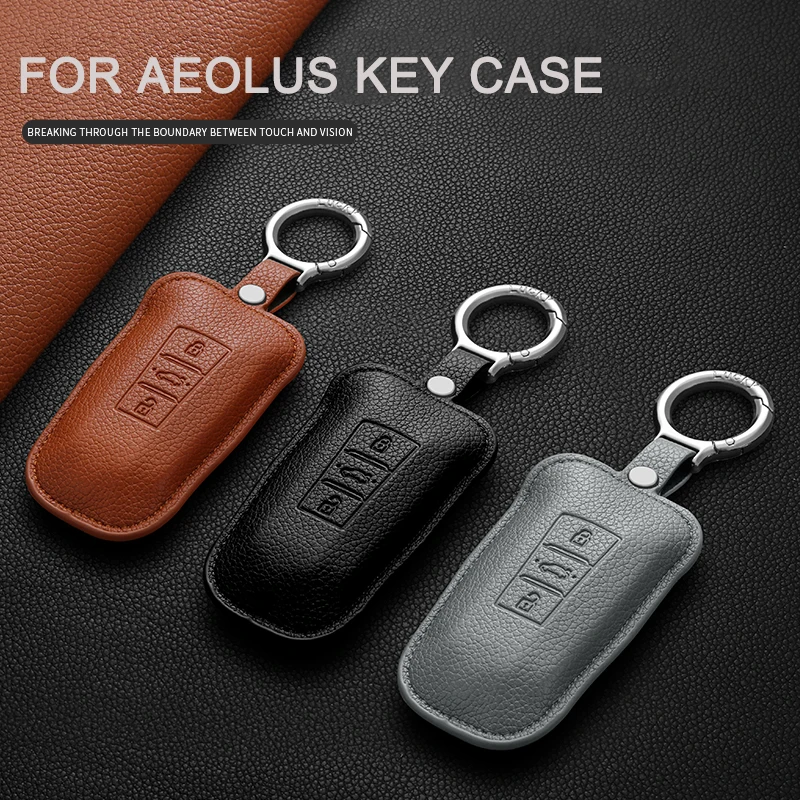 

Car Leather Key Csae Shell Cover For DFSK Dongfeng Fengxing T5evo Fengshen Yixuan EV AX70 GS MAX Keychain Decoration Accessories