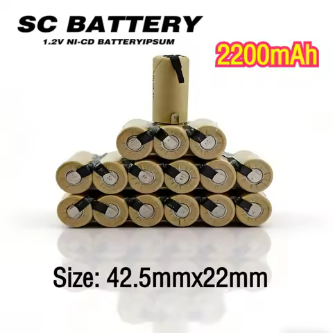 1.2V 2200mAh Sub C Ni-CD Screwdriver Drill SC Battery Rechargeable Battery with Label Power Tools NiCd SUBC Battery DIY Pack