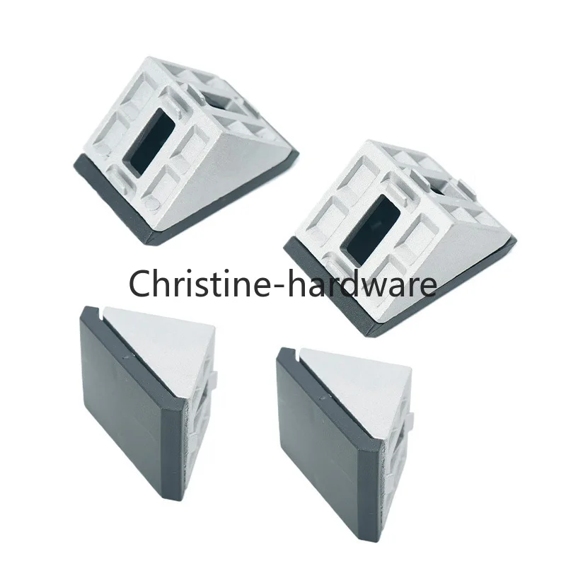10pcs 2020 3030 4040 Corner Bracket Fitting Black Angle Aluminum Connector with Cap for Industrial Aluminum Profile