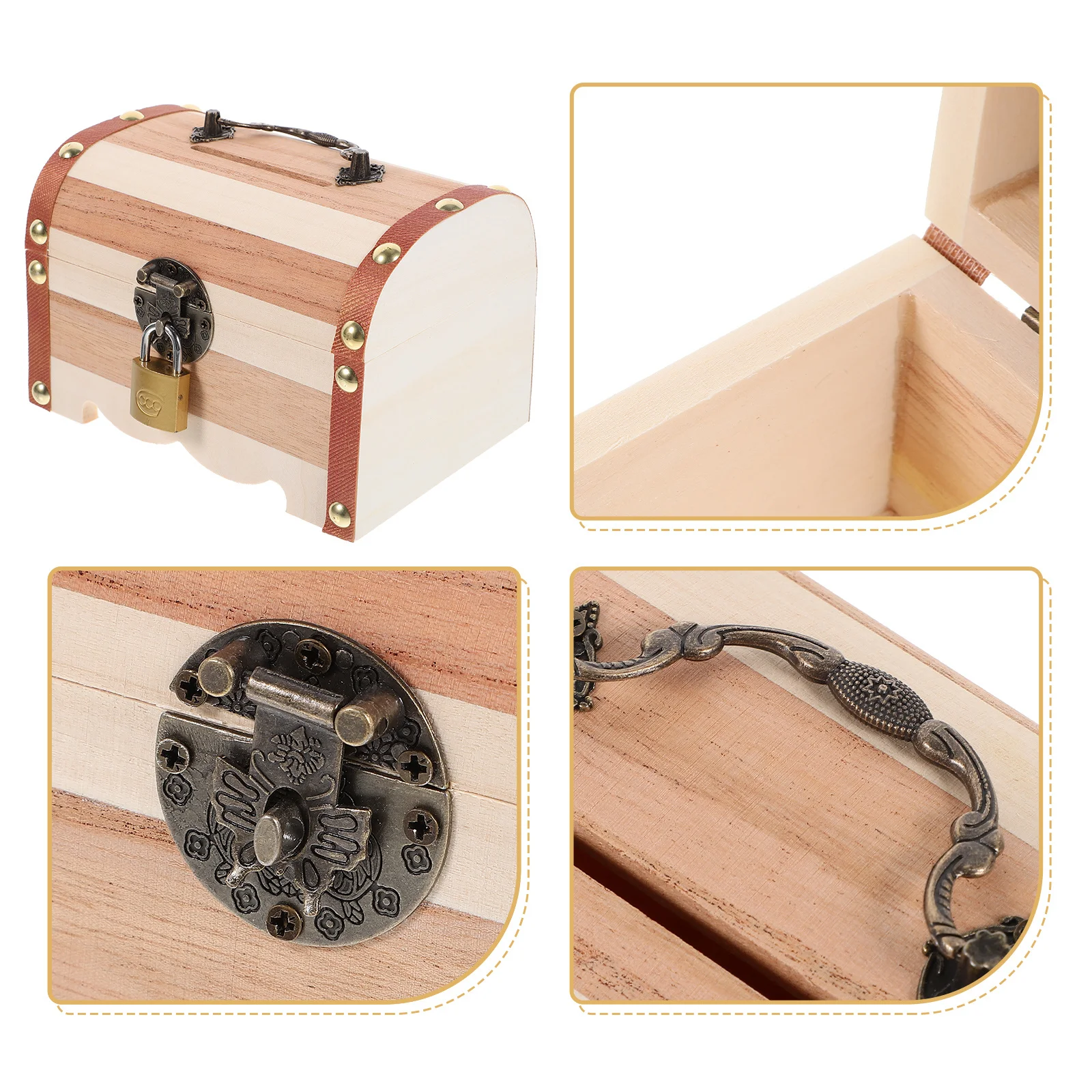

Solid Wood Piggy Bank Saving Piggybank Money Pot Cute Wooden Jewelry Container Coin Banks