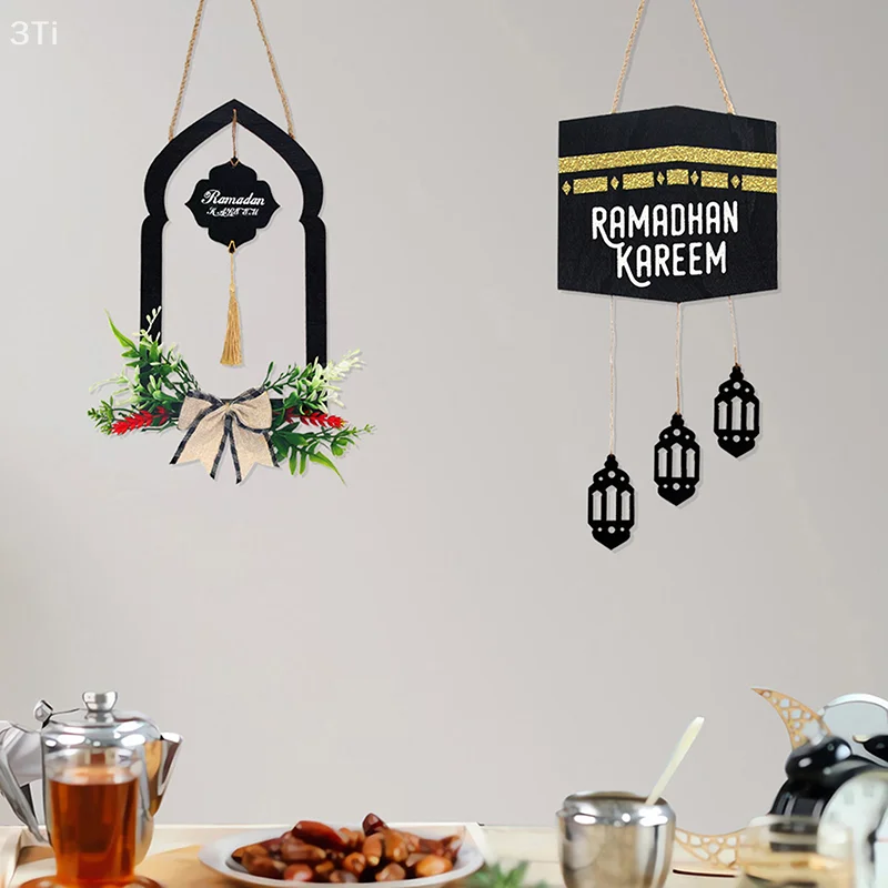 Eid Mubarak Porta Appesa Bandiera Kareem Ramadan Decor Per La Casa 2025 Ramadan Mubarak Islamico Musulmano Party Decor Felice Eid Al Adha