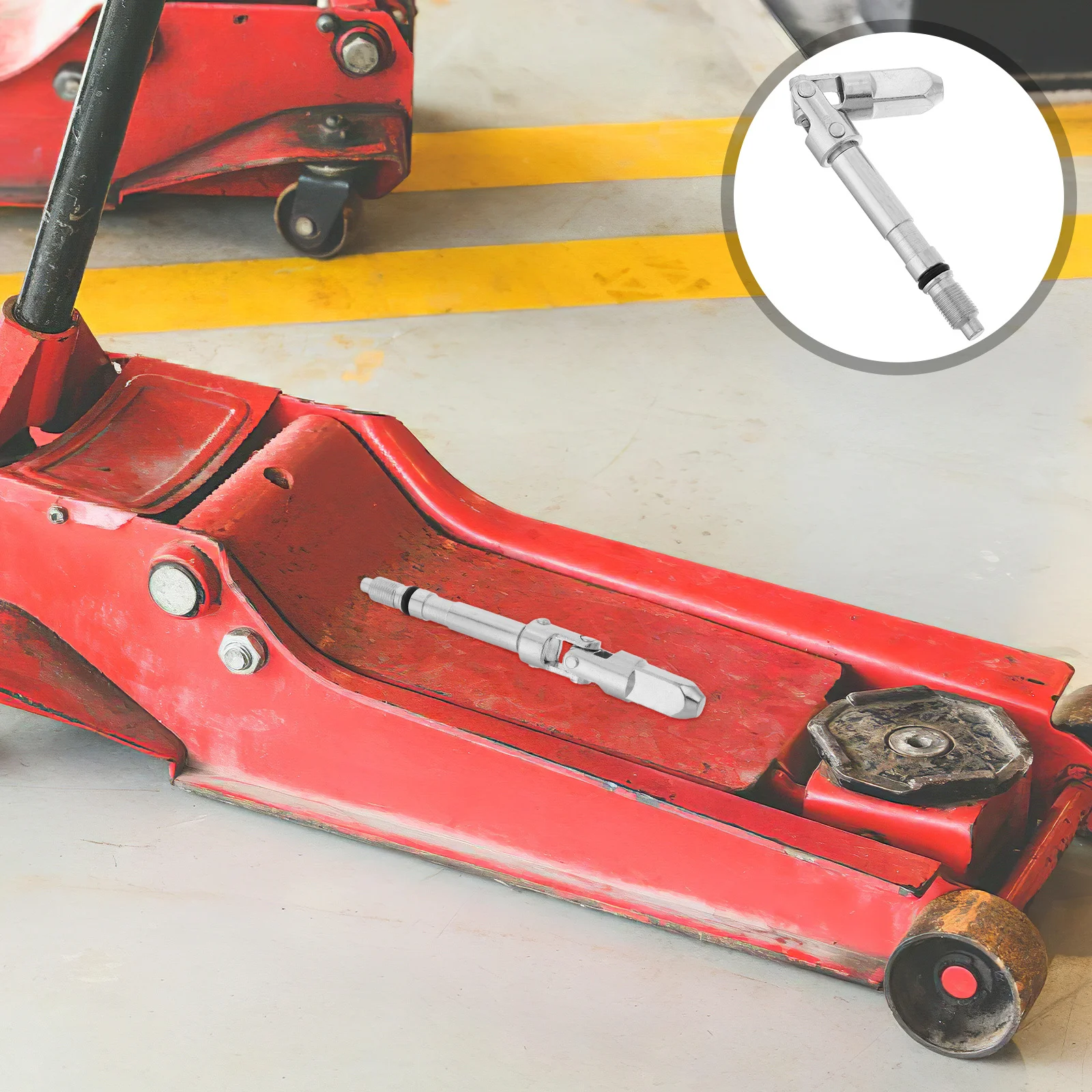 

Universal Joint For Hydraulic Jack Silver High -Joint Replacement Adjustable Shaft Durable Floor Jack Repair