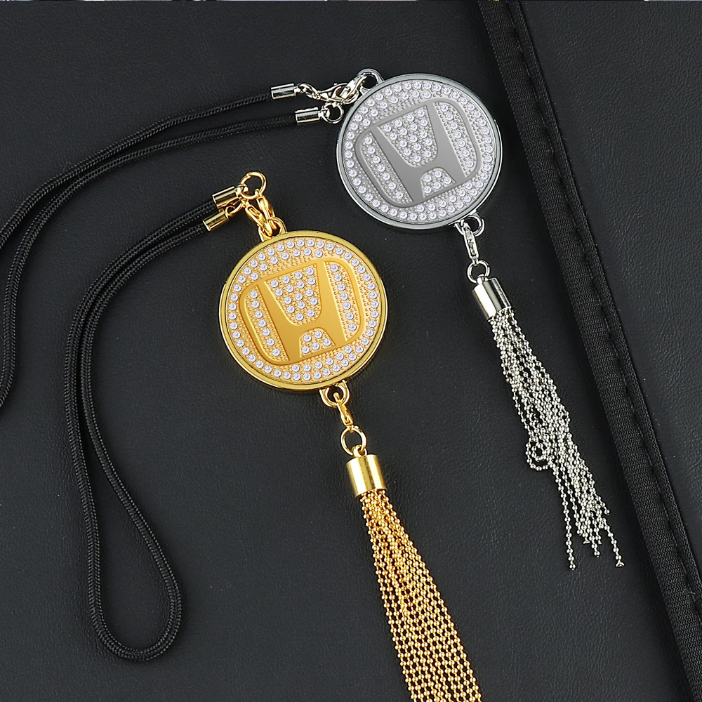 

Автомобильные зеркала заднего вида, подвески с бриллиантовой эмблемой, Стайлинговые украшения для Honda Civic Fit Jazz Accord Pilot CRV Odyssey Passport Inspire