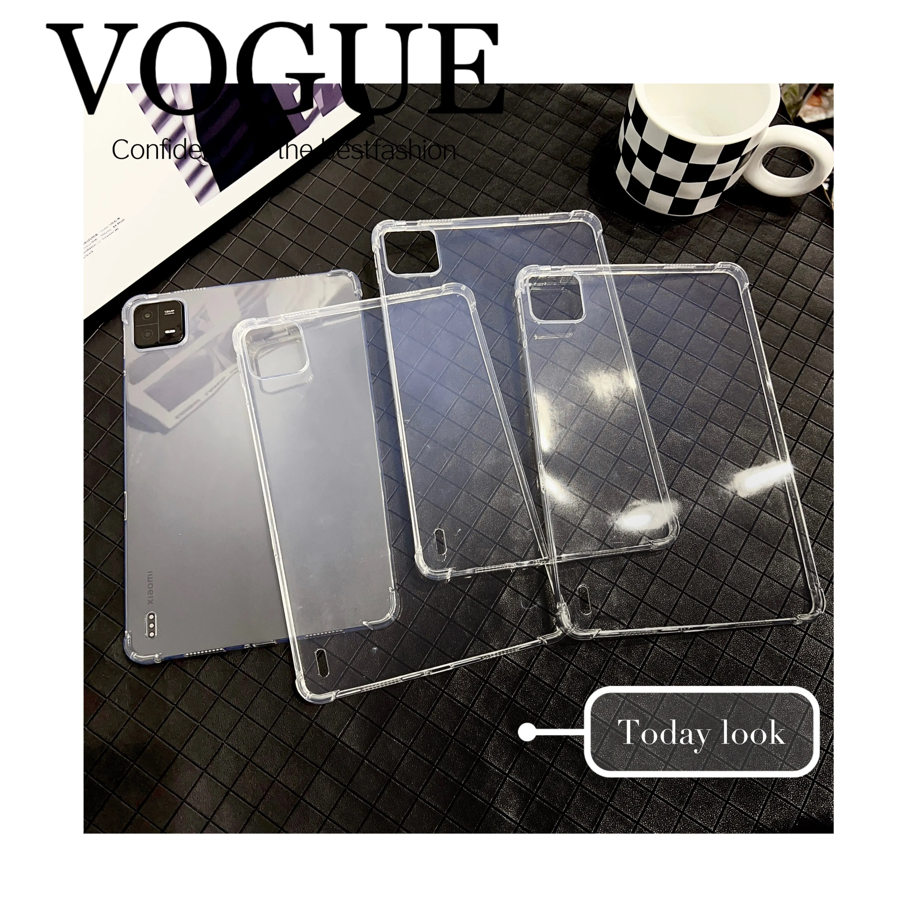 For Xiaomi pad 6 xiaomi 5 pro Tablet Transparent Soft TPU Shockproof Portable Four Corner Drop-Resistance Tablet Cover Coque