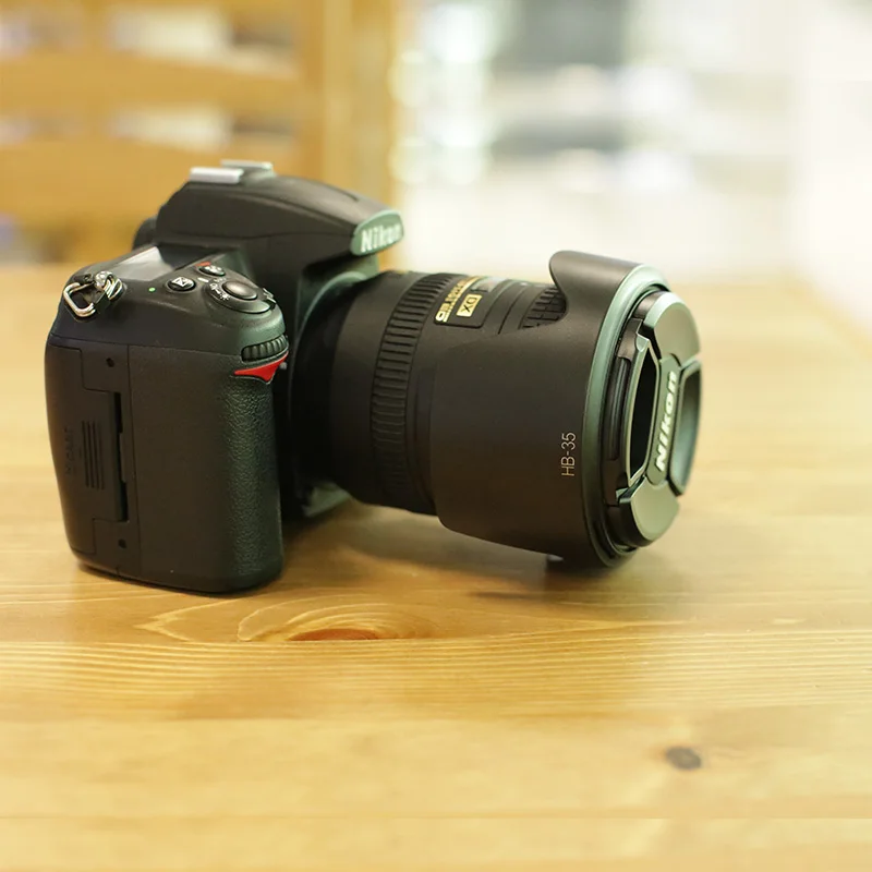 BIZOE Kamera Lensa Hood HB-35 Nikon18-200 Lensa SLR D7000 D7100 D7200D7500D850 D810 D750 Kamera 72Mm Aksesoris Bolak Balik Tombol