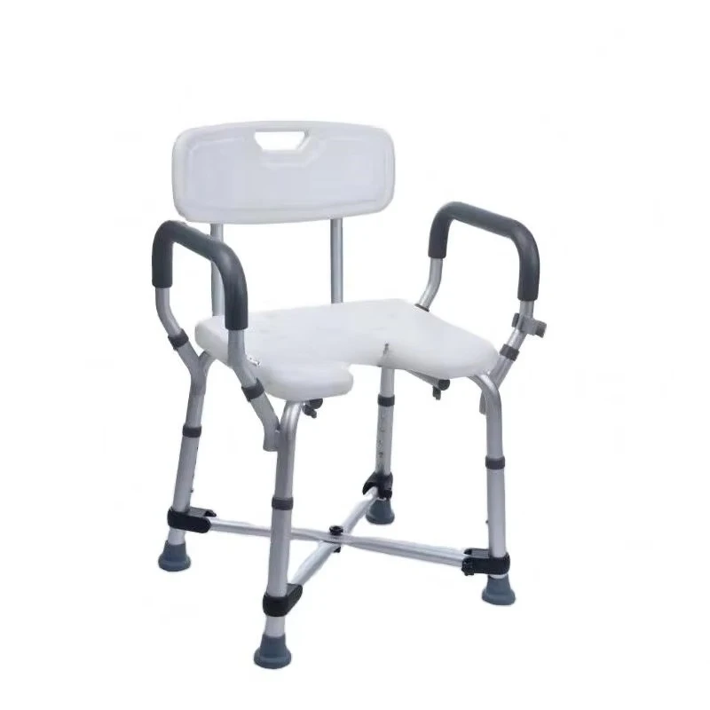 Heavy-duty Aluminum Adjustable Shower Chair Personal Care Bathing Chair Anti Slip Bath Small Chairs With Backrest