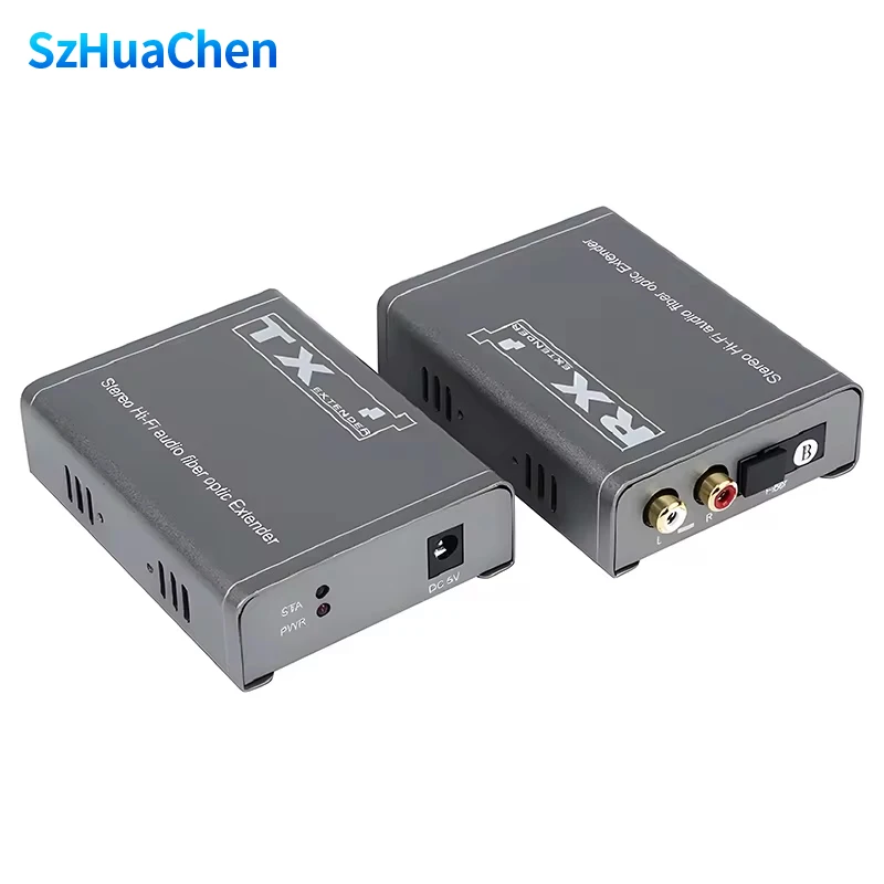 

20Km RCA Extender Over Optic Fiber RCA Audio Transmitter and Receiver Kit RCA Audio Switch For TV box PS4 HI-FI home theater PC