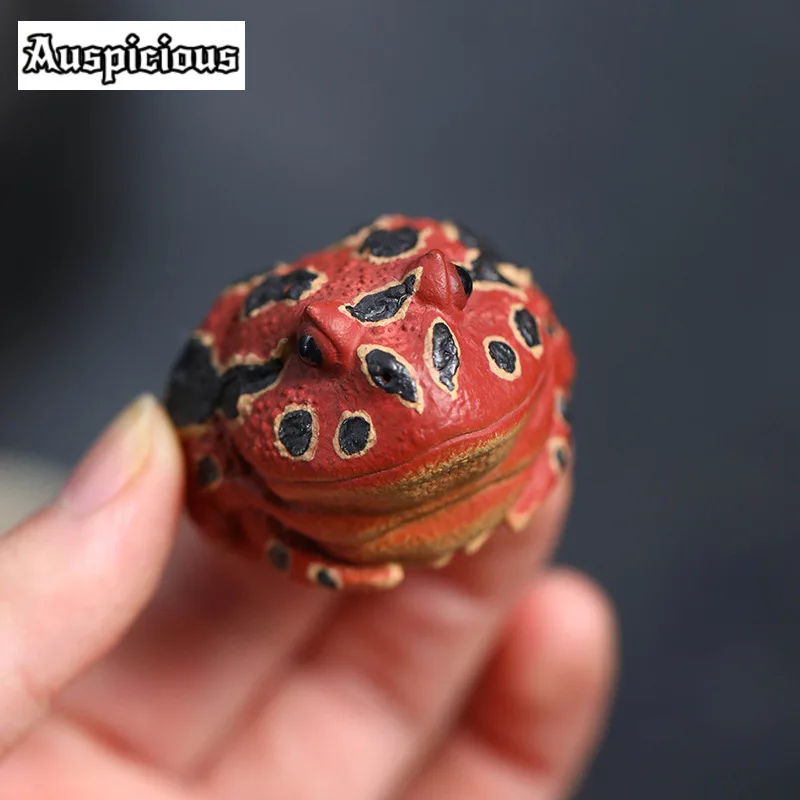 Creative Golden Toad Yixing Zisha Tea Pet Aesthetic Frog Tea Play Figurine Tea Ceremony Tea Statue Chinese Tea Items Decoration