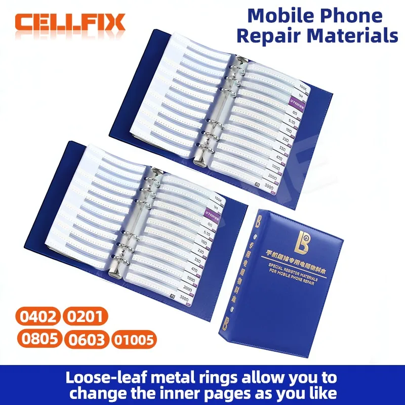 

LB TOOL Engineers Student Resistor Material Book 0201 0402 0603 0805 - Specialized for Mobile Phone Repair & Testing