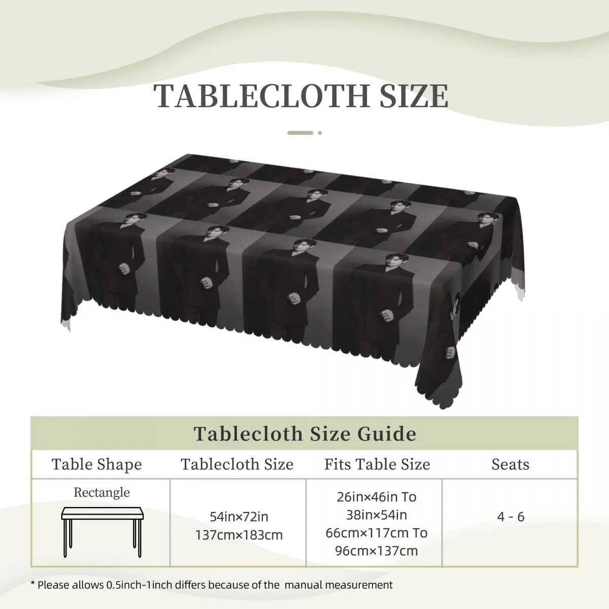 Lee Byung Hun Actor Customized Rectangular Tablecloth Oilproof Table Cover for Dining Events Table Cloth