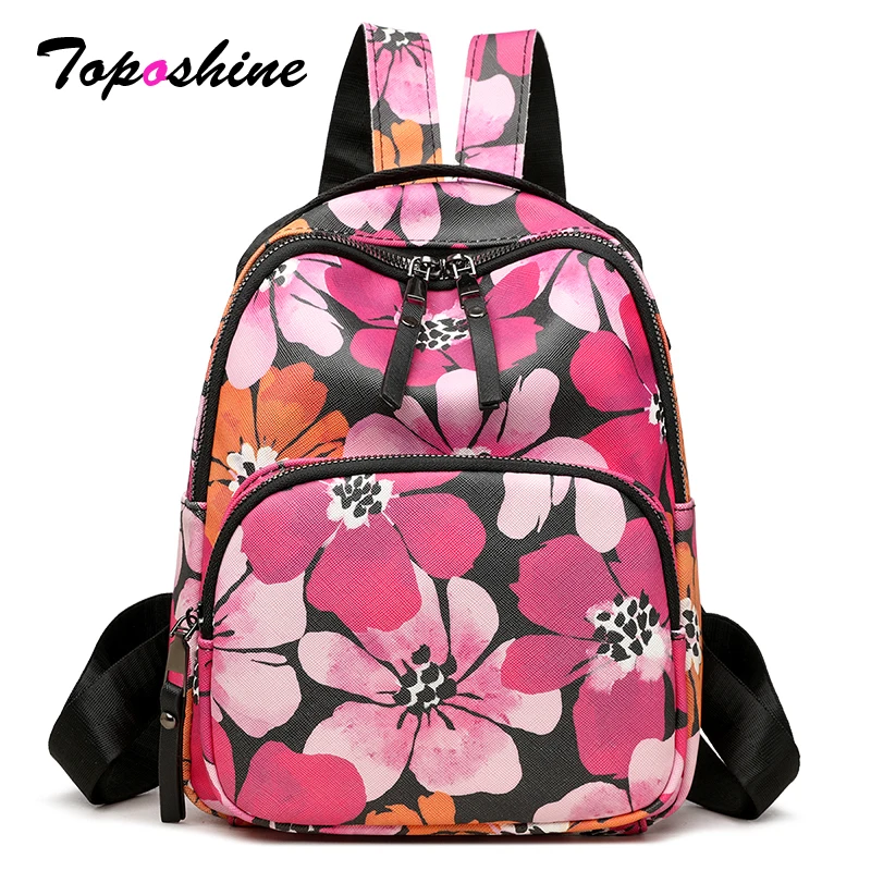 

Рюкзак Toposhine с цветочным принтом для женщин, модный повседневный рюкзак с розовыми цветами, водонепроницаемый дорожный рюкзак для ежедневной носки, школы и работы
