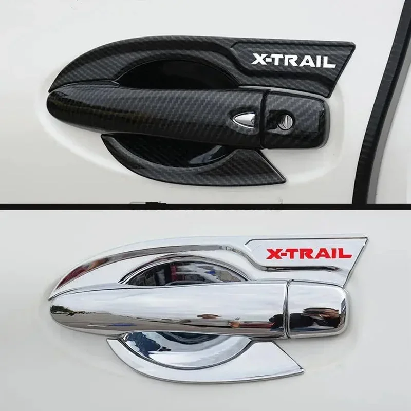 Car Outer Door Handle Cover Bowl Protection Covers Sticker For Nissan X-trail X Trail T32 2014-2015-2016-2017-2020 Abs Chrome