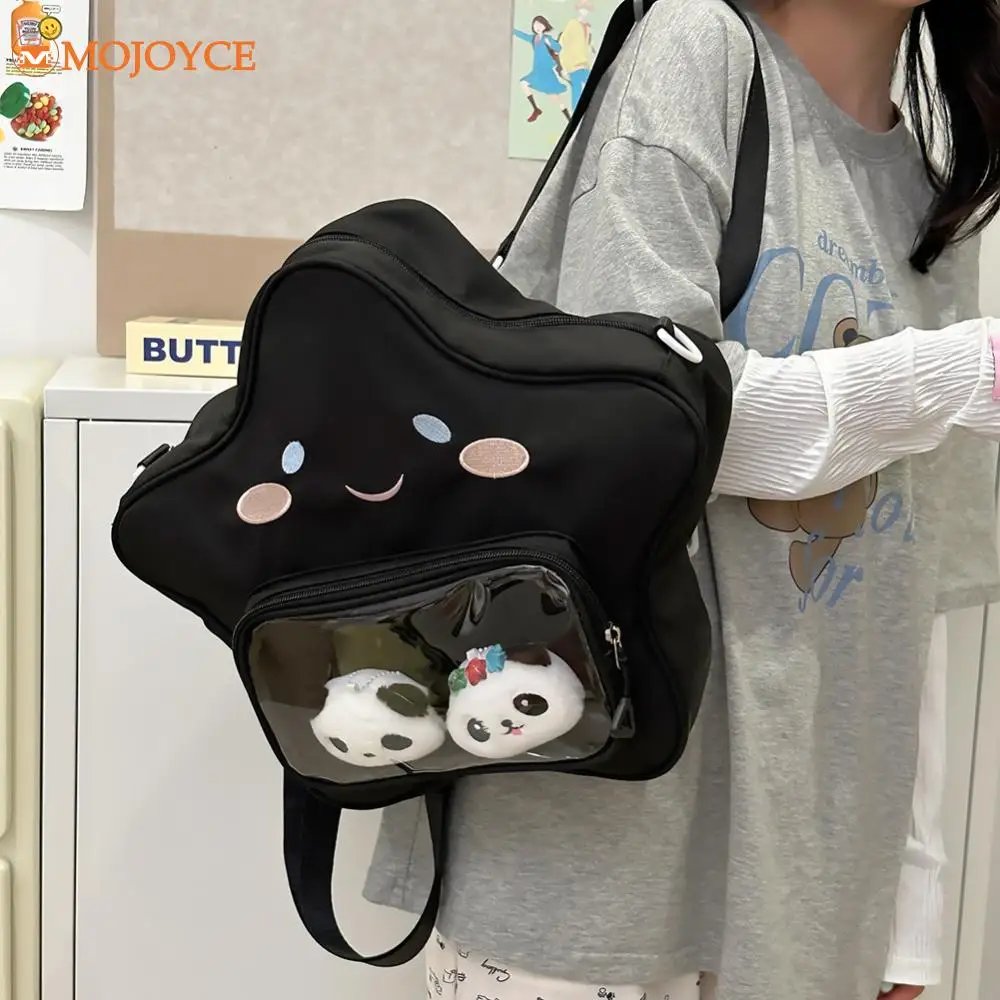 Japanese Aesthetic School Bags Star Shaped Fashion Backpacks Teenager Girls Cartoon Mochilas Nylon Sweet Solid College Knapsacks