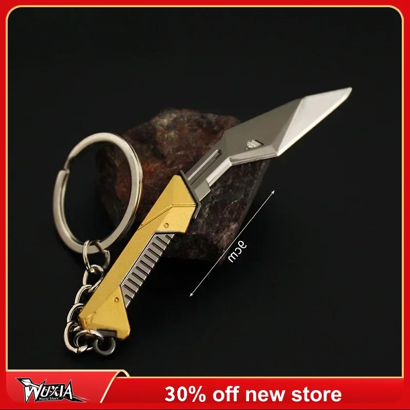 9cm New Valorant Agents Nepal Weapon Composite Knife Weapon Sword Game Peripheral Metal Mini Keychains Gifts Toys for Kids