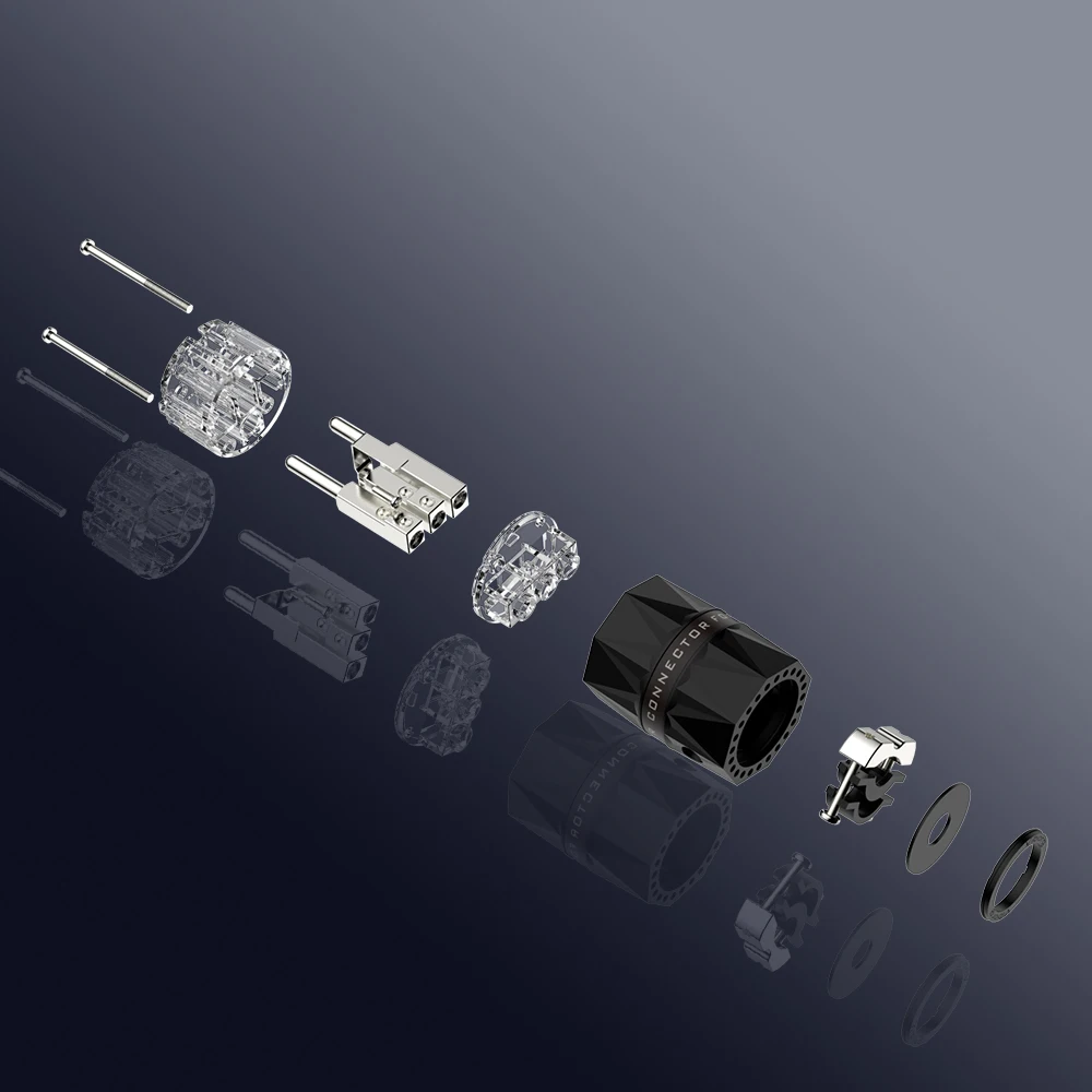 Viborg VE503R + VF503R 99.99% Reinem Kupfer Transparent rhodiniert Schuko EU Hifi audio Power kabel Extenstion adapter Stecker