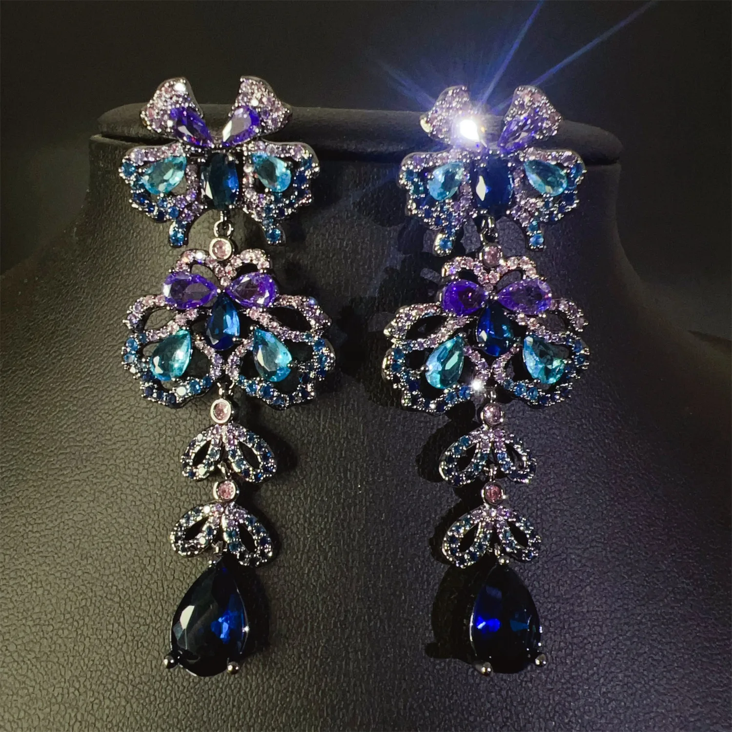 

Elegant Luxury Long Colorful Dazzling Earrings Everyday Women's Clothing Accessories Bridal Wedding Holiday Gifts E384