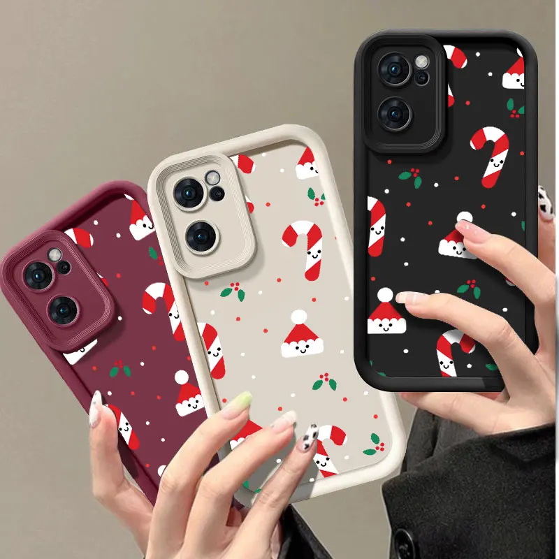 Christmas Fashine Phone Case For OPPO FIND X5 RENO 6 7 7Z 8 8T 10 11 12 12F PRO PLUS 5G Shockproof Soft Cover Coque Shell