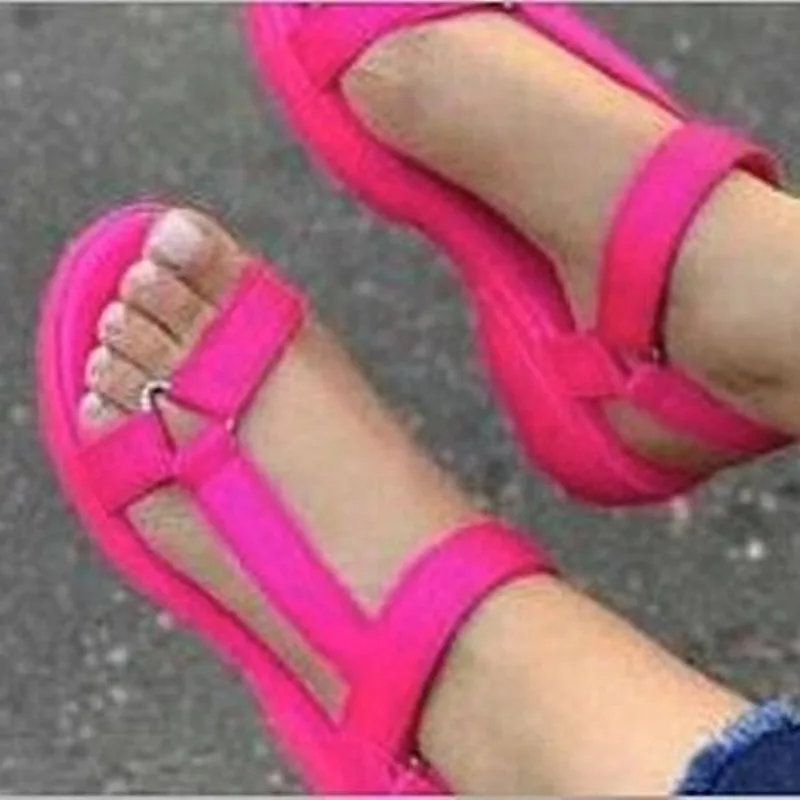 Women\'s Sandals Fashion Casual Round Toe Flat Shoes Colorful Platform Comfort Roman Sandy Beach Sandals Feminina zapatos mujer
