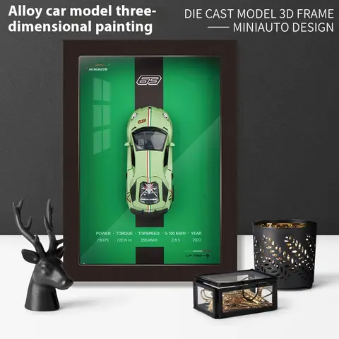 1:32 Legeringssimulering Bilmodell 3D Tredimensionell Hängande Målning Samling Ornament Vardagsrum Dekoration Målning 12 best sales Hyundai i10 skalmodell - №2