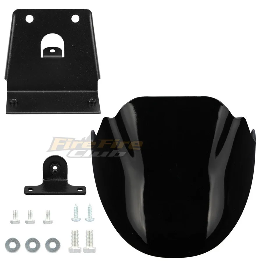 Moto Nero Anteriore Inferiore Spoiler Parafango Air Dam Mento Carena per Harley XL Sportster 883 1200