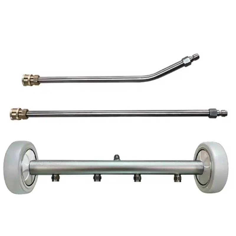 

N84R Car Chassis High Pressure Washer With 2 Extension Rods 16 Inch Electric Car Washing Locomotive Bottom Water Broom Brush