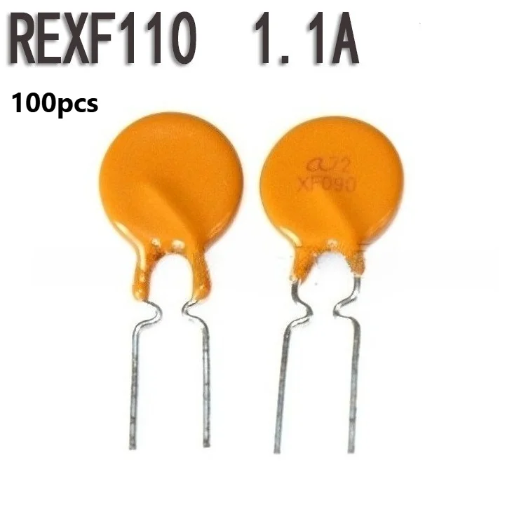 RXEF110 PTC Resettable Fuse 100Pcs 1.1A 72V for Overcurrent Protection