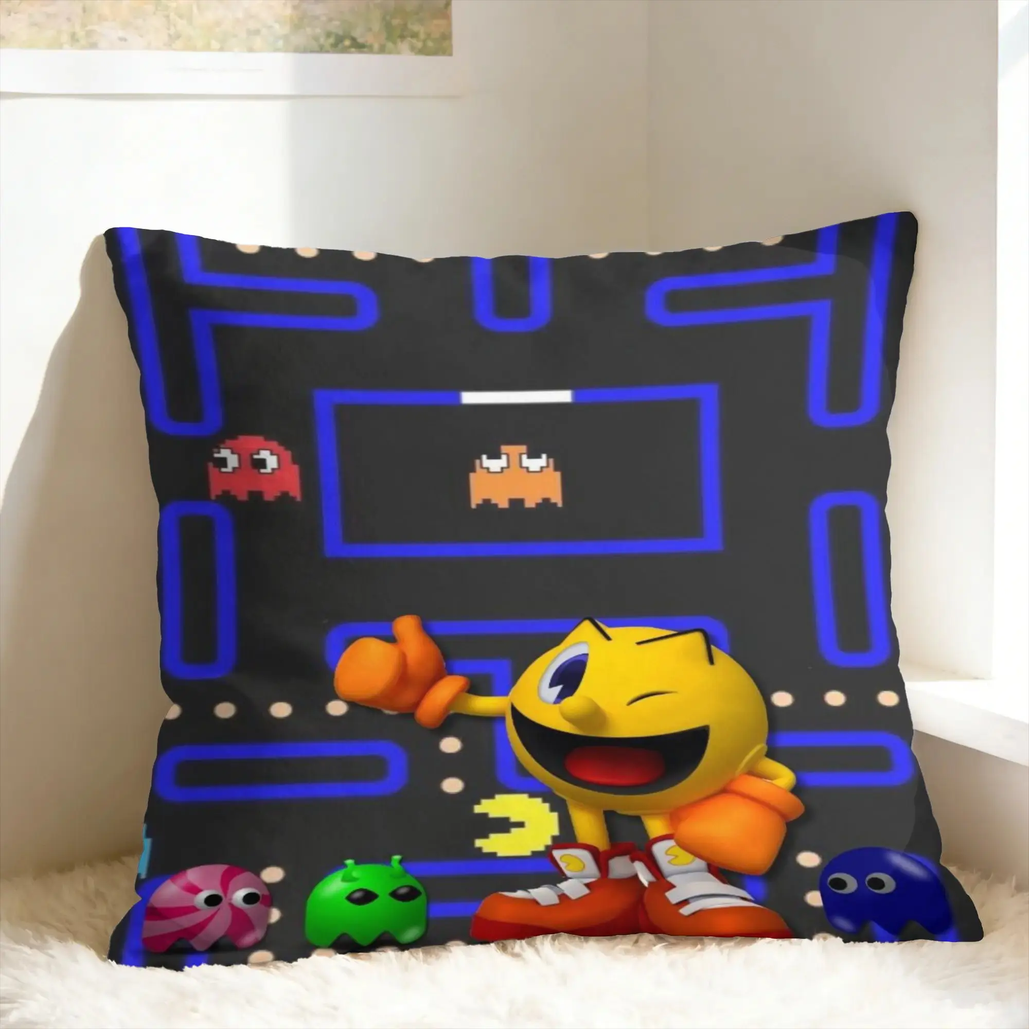 Pillow Cover Pac-Man  Retro Trendy Pillow Case For Living Room Bed Chair Pillowcases