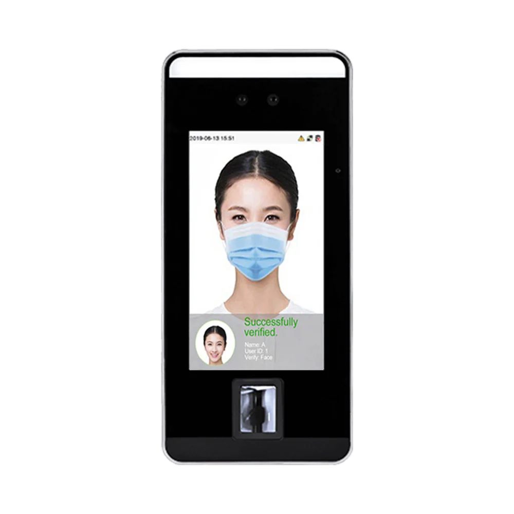 Xface600 ADMS WIFI Visible Light Fingerprint Facial Recognition Masked Face Detection Door Access Control Time Attendance