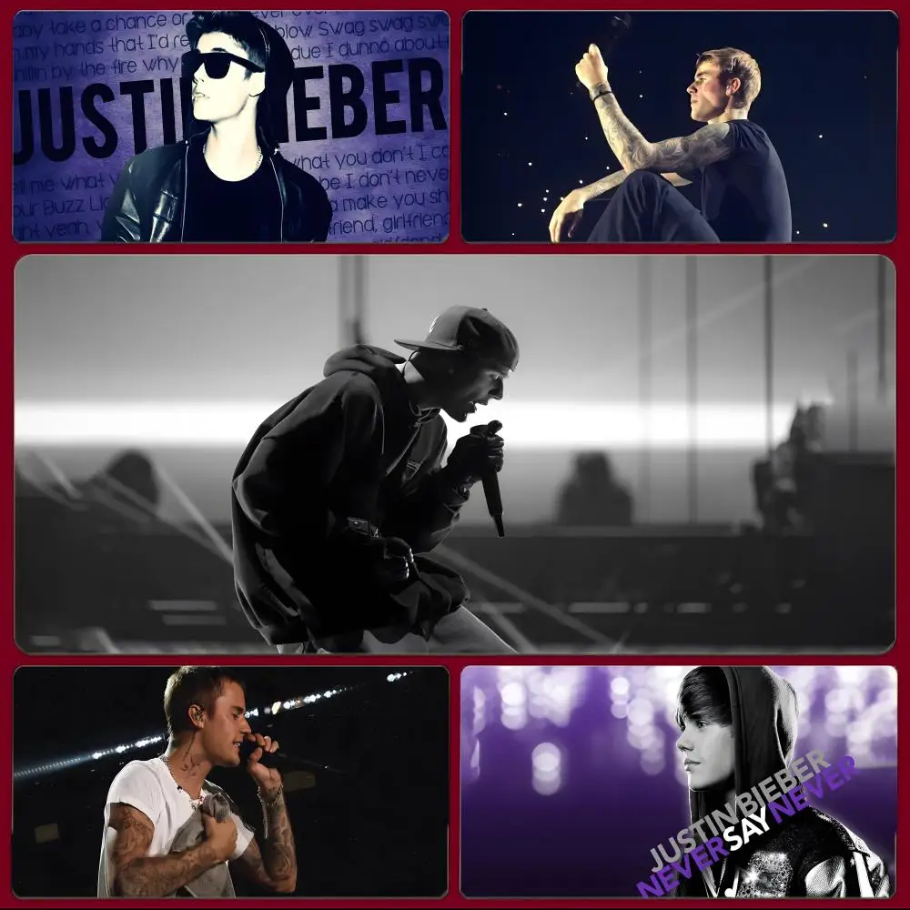 

singer trendy J-JustinBieber Mouse Pad Large Gaming Mousepad with Stitched Edges Thickened Desk Mat PC