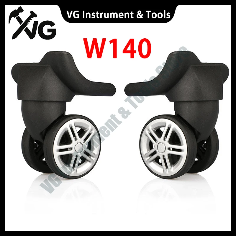 

New For W140 Anti-Shock Luggage Replacement Wheels Smooth Rolling Swivel Casters Universal Fit Suitcase Repair Kit