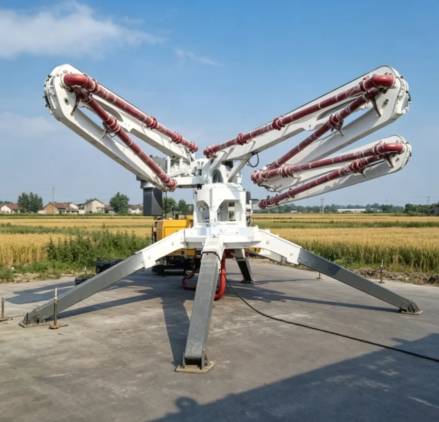 Spider Concrete Placing Boom Portable Concrete Distributor Machine with Manual Pump for Floor Pouring Work
