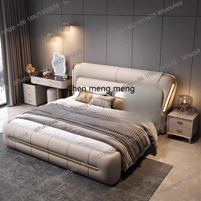 

Leather Girls Massage Bed Bedroom Sleeping Human Dog Massage Bed Storage Floor Space Saving Letto Matrimoniale Unique Furniture